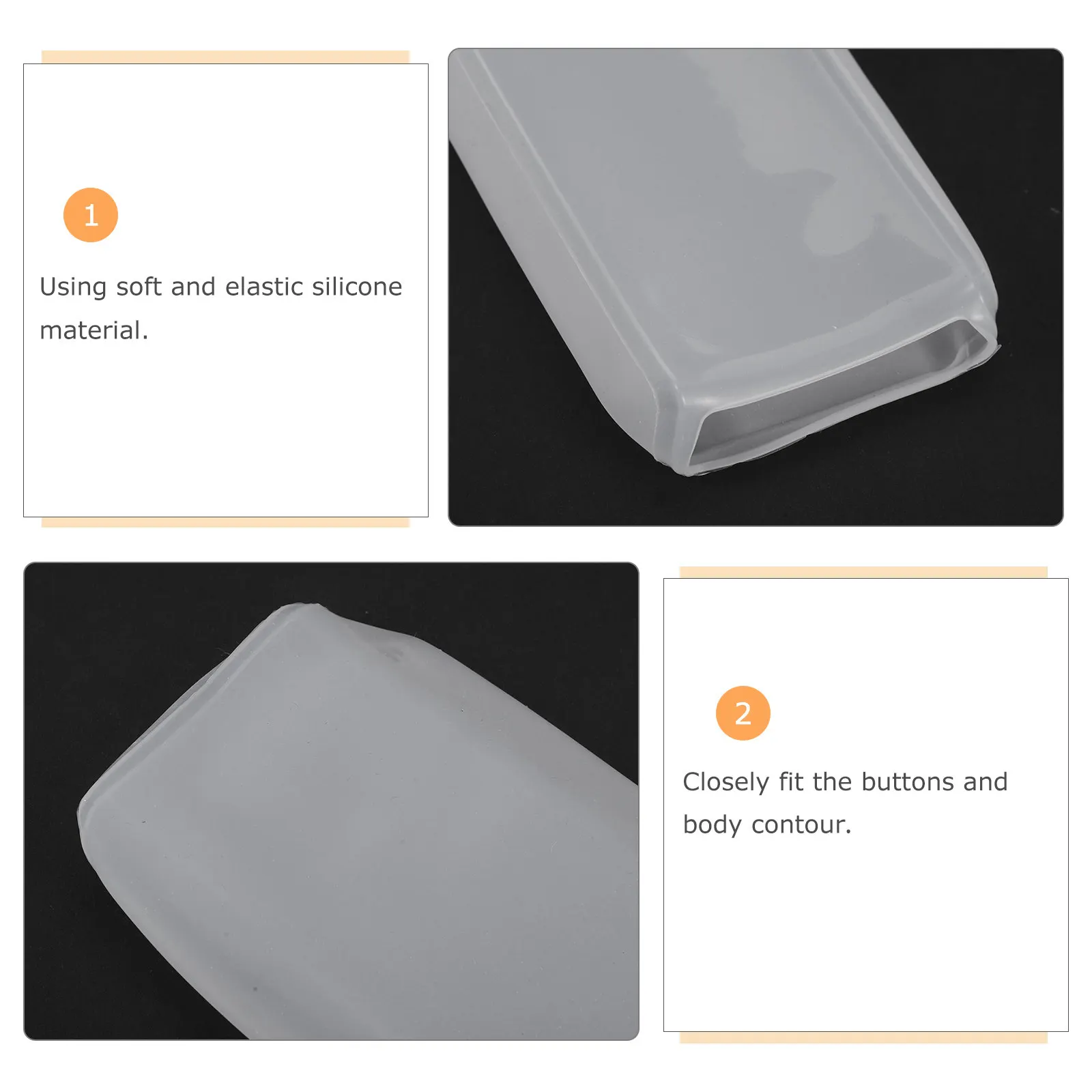 2 Pcs Ceiling Fan Light Remote Control Set Air Conditioner Cover Protector Protective Silicone Controller Clear Sleeve
