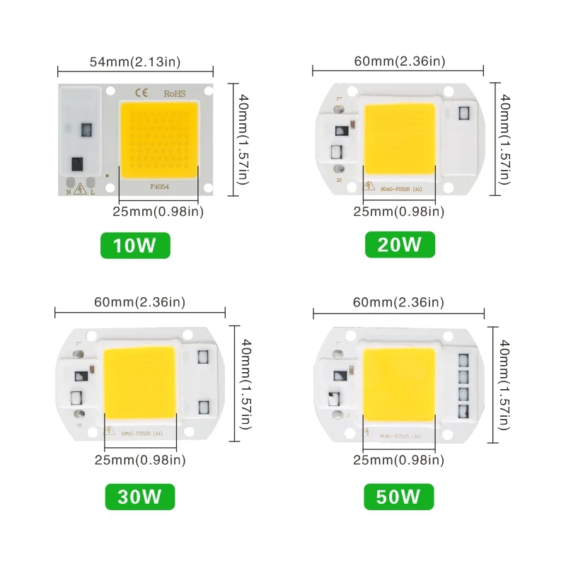 LED Chip 10W 20W 30W 50W 110V 220V COB Chip No Need Driver LED Lamp Beads for Flood Light Spotlight Lampada DIY Lighting