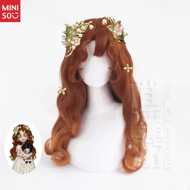 

Miniso Пятая личность Маленькая девочка Eurydice Cos Парик Моделирование человеческой кожи головы Постепенное изменение вьющихся волос Парик