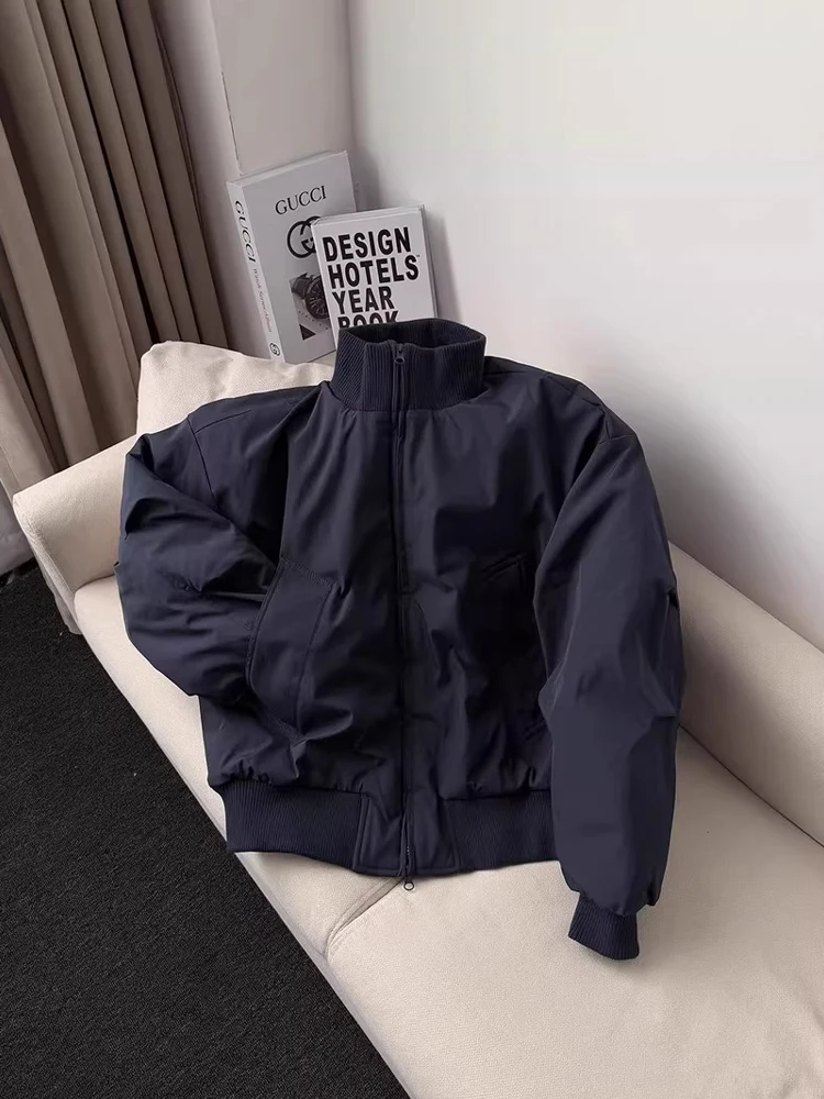 

Мужской бомбер Sle Flight Jaet, хлопковое зимнее Thiened, теплое пальто, американское пальто со стойкой, длинное свечение для дома и отдыха...