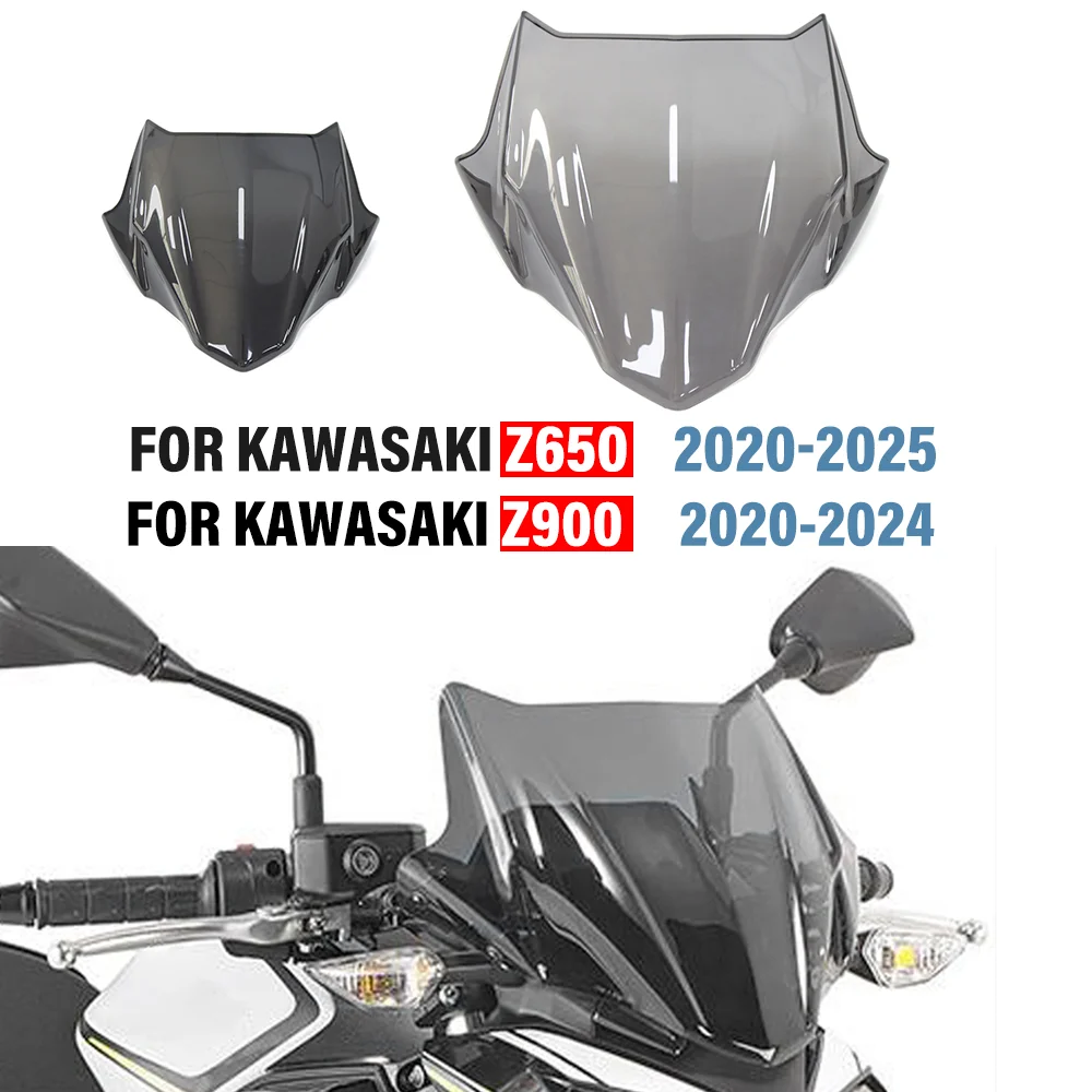 

Переднее лобовое стекло мотоцикла для KAWASAKI Z650 2020-2025 для Z900 2020-2024, спойлер, дефлекторы, козырек, аксессуары