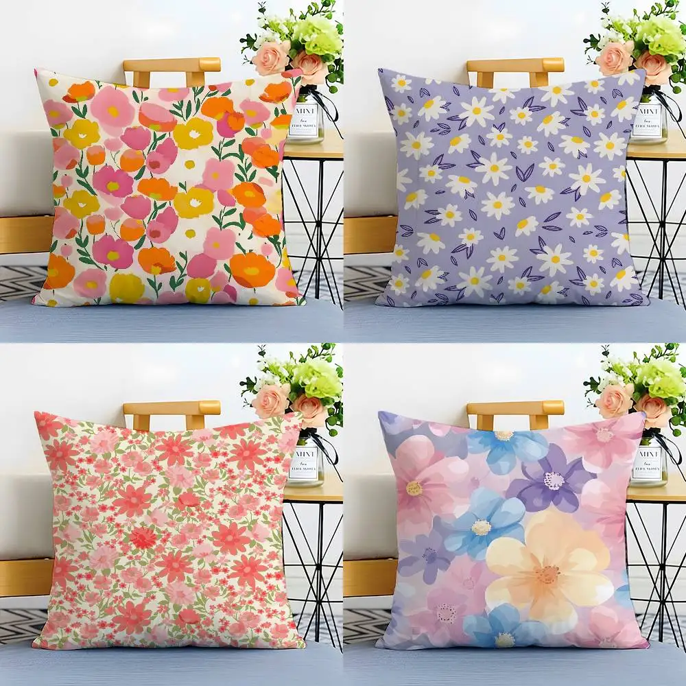 

Наволочка с цветочным узором F, антипылесная наволочка, шелковистый плюшевый диван с невидимой молнией