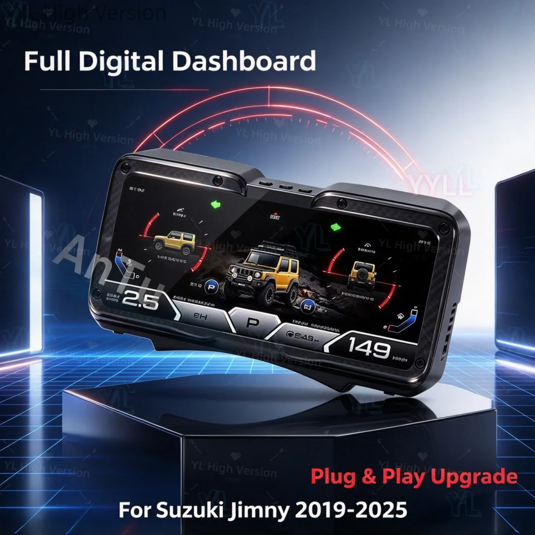 NEW Car LCD Dashboard For SUZUKI JIMNY JB64 JB74 2019-2026 Digital Cluster Instrument Panel Cockpit Multifunctional Speedometer