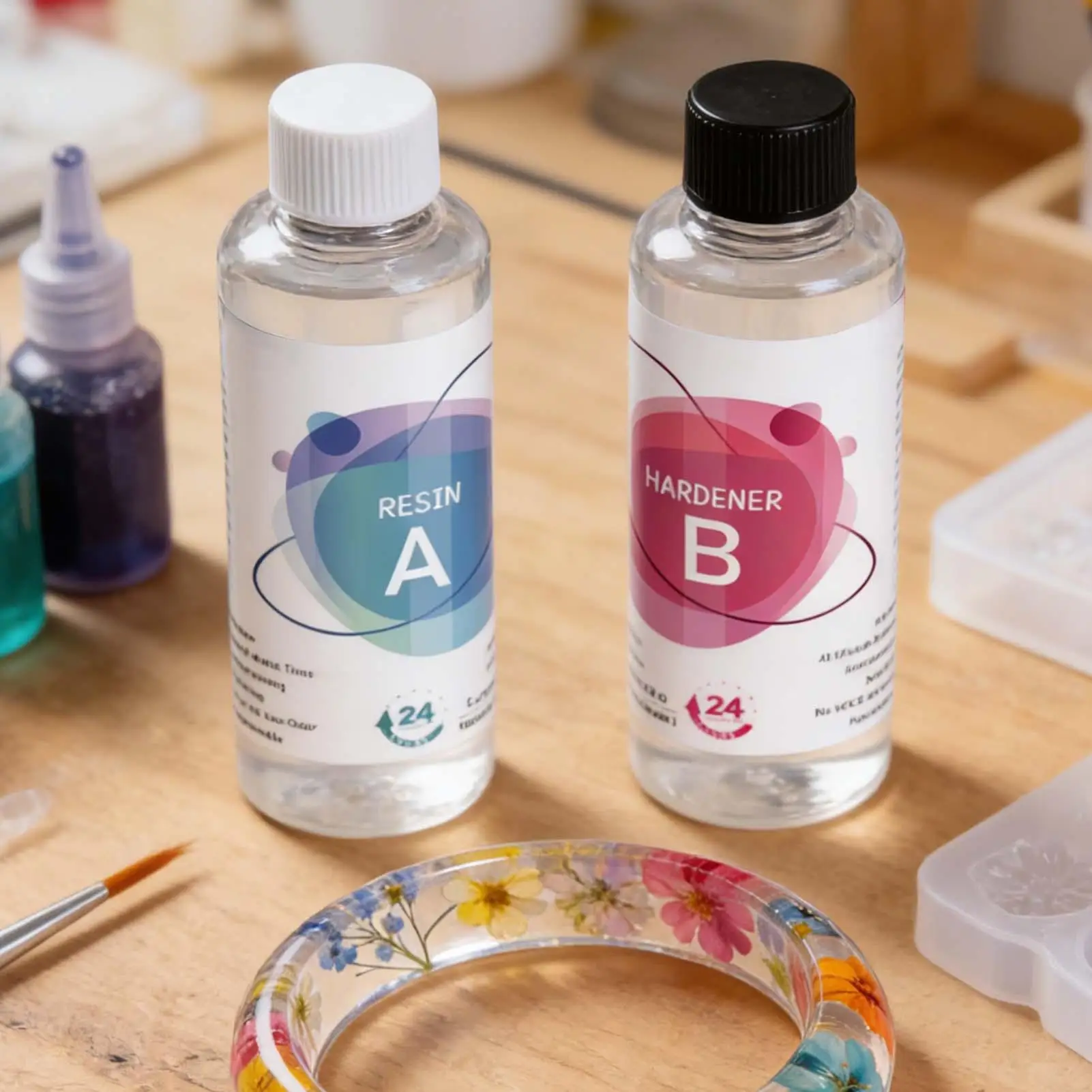 Набор эпоксидной смолы 1:1 Crystal Clear: высокоглянцевая, без пузырьков, для покрытий, литья, рукоделия и изготовления ювелирных изделий