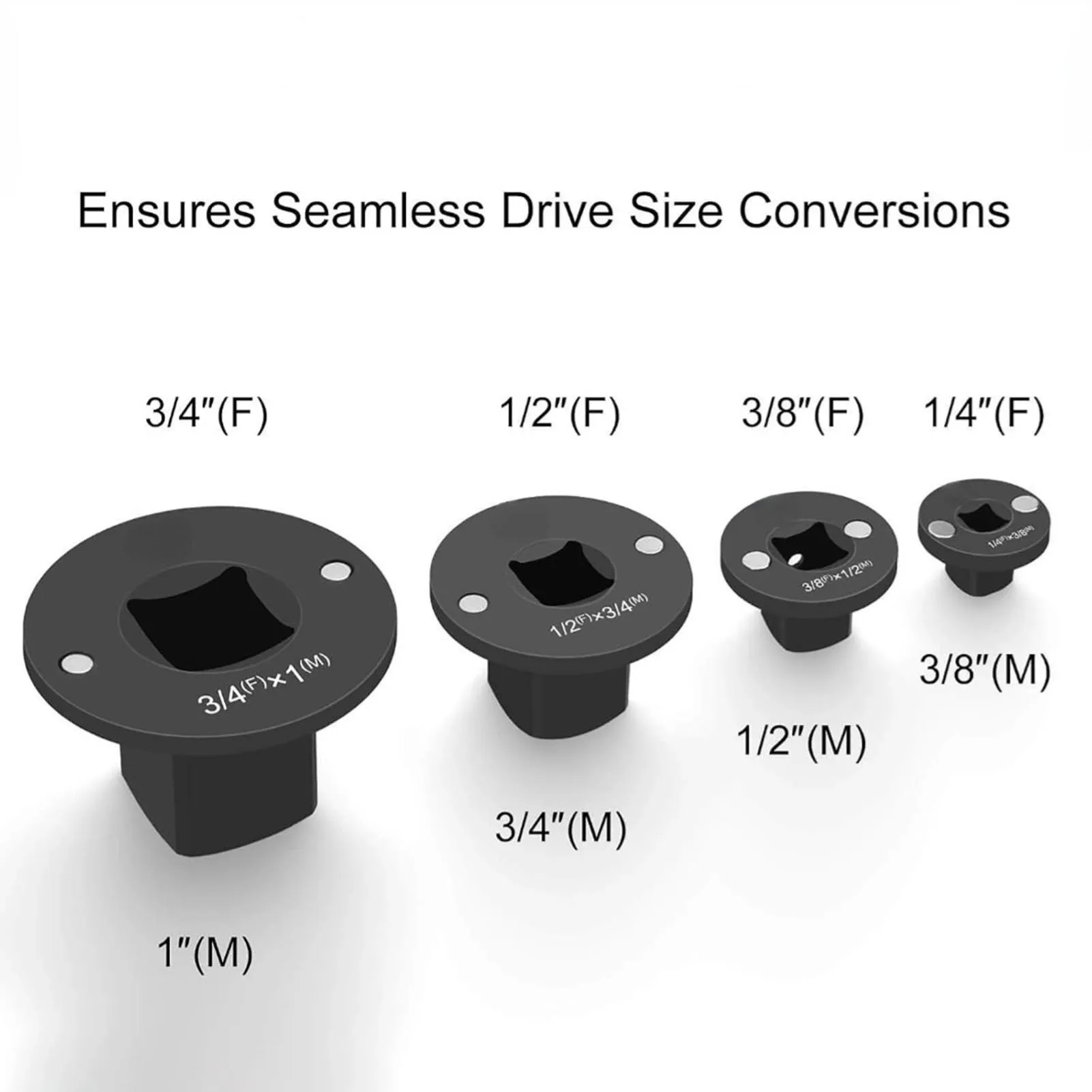 Drive Socket Set Low  Socket Adapter Magnet Holding Versatile High Strength Stainless Steel Reducing for Tight Spaces