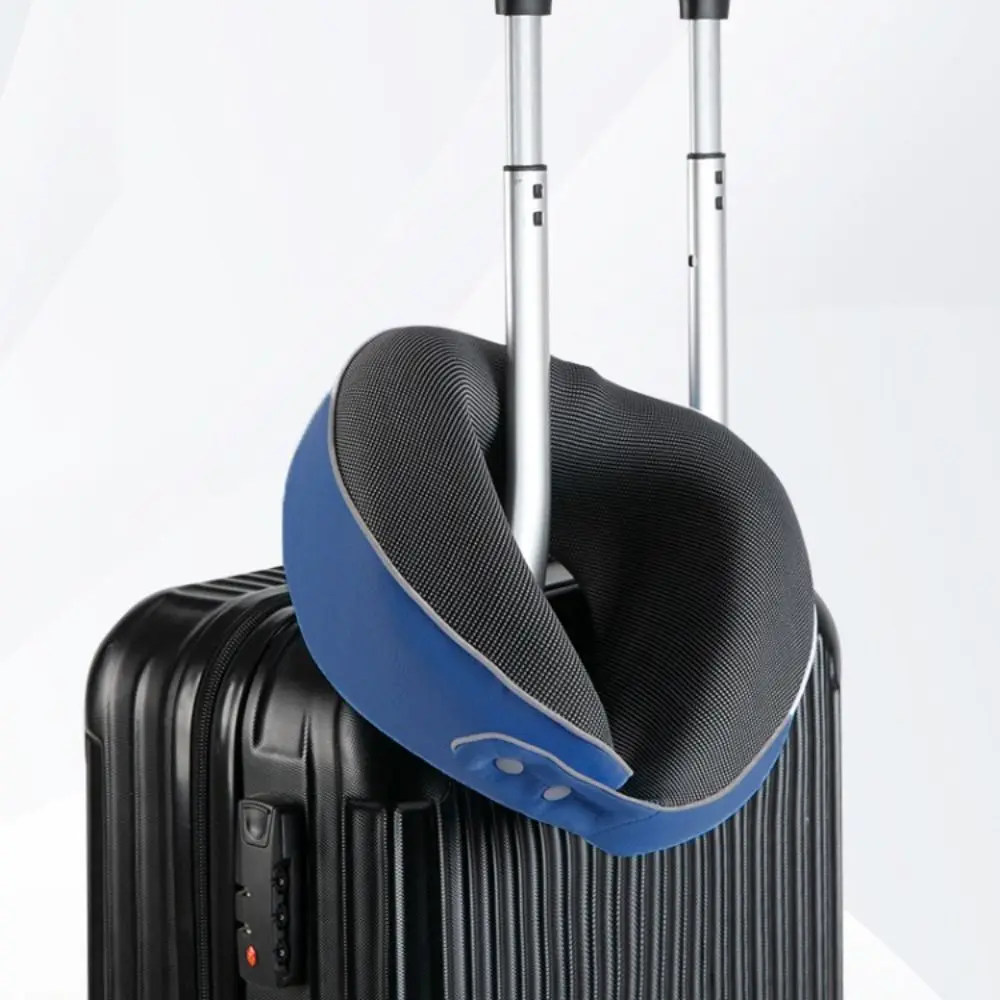 

Portable Breathable Fabric U-shaped Pillow Slow Rebound Foldable Neck Pillow With Storage Bag Headrest Office