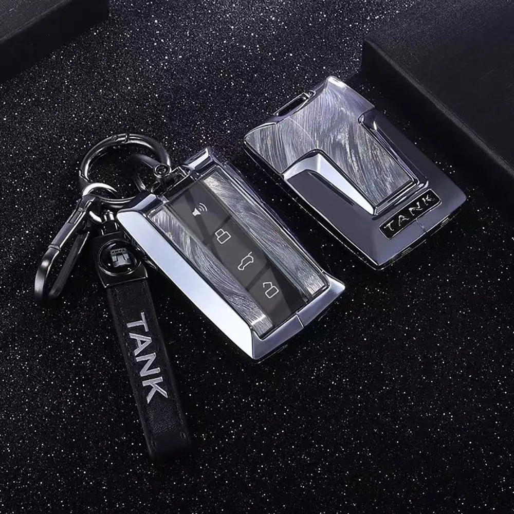 For Great Wall Tank 300 Hi4-T 2024 Key Set High end Special Car Bag Buckle Modified Case for Men