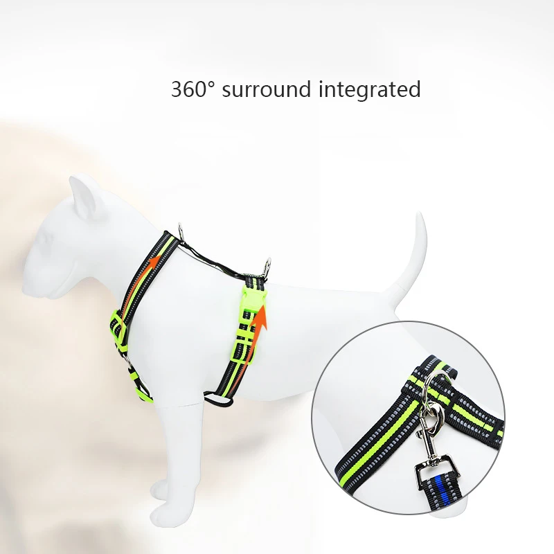 Pet Harness Adjustable Reflective Dog Harness Strong & Durable Double Stitched Harness for Small and Medium Dog Training Running