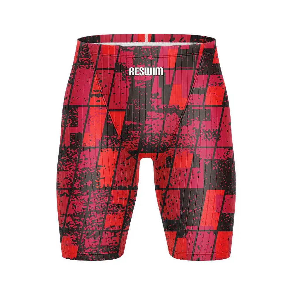 New Mens Print Swim Jammer Shorts Endurance Athletic Training Swimsuit Racing Swimming Trunks Boys Swimming Jammers Bathing Suit