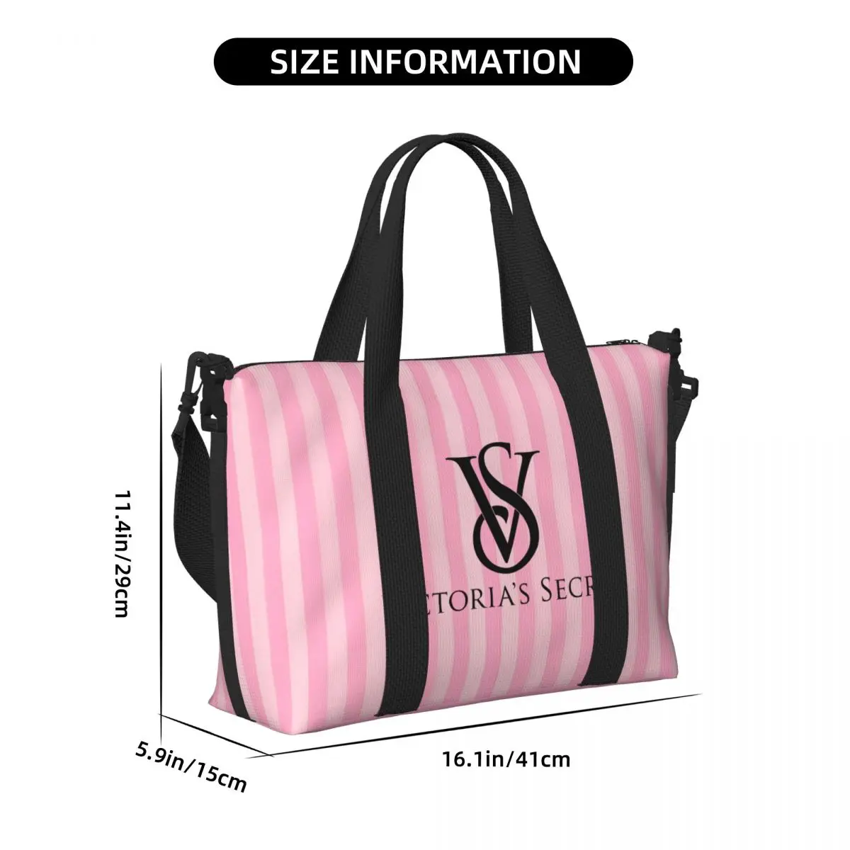 Venda quente-Victoria-Like-Secret-Style Grande Capacidade Bolsa de Viagem Tote Grande Capacidade Weekender Gym Sport Holdall