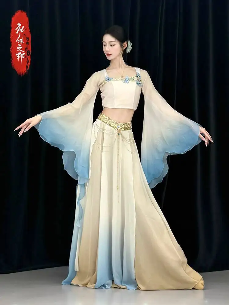

New Classical Dance Clothing Big Skirt Hem Ancient Style Performance Costume Dance Costume Dunhuang Tops Skirt