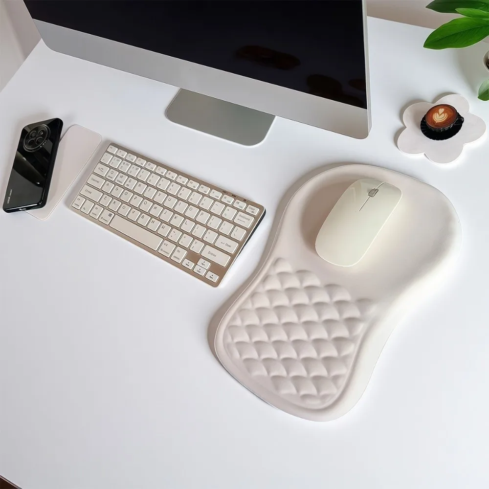 Non-Slip Ergonomic Mouse Pad Slow-Rebound Durable Wrist Support Mouse Pad Comfortable High-Elastic Hand Support Cushion Home