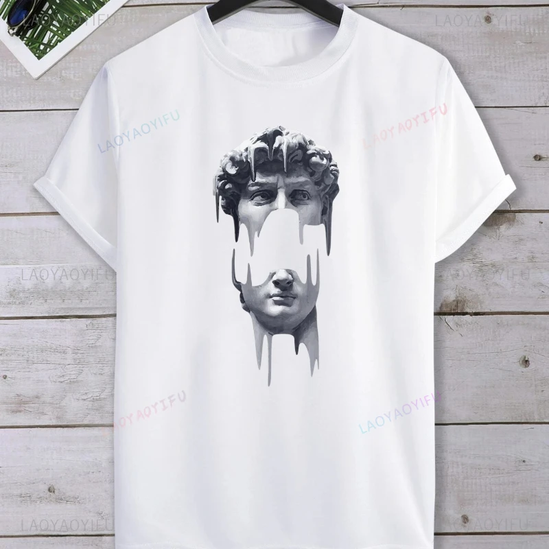 David Men's Cartoon Graphic T-shirt Casual Solid Color Crew Neck Best Sellers Comfortable and Stylish Shirt for Vintage T Shirt