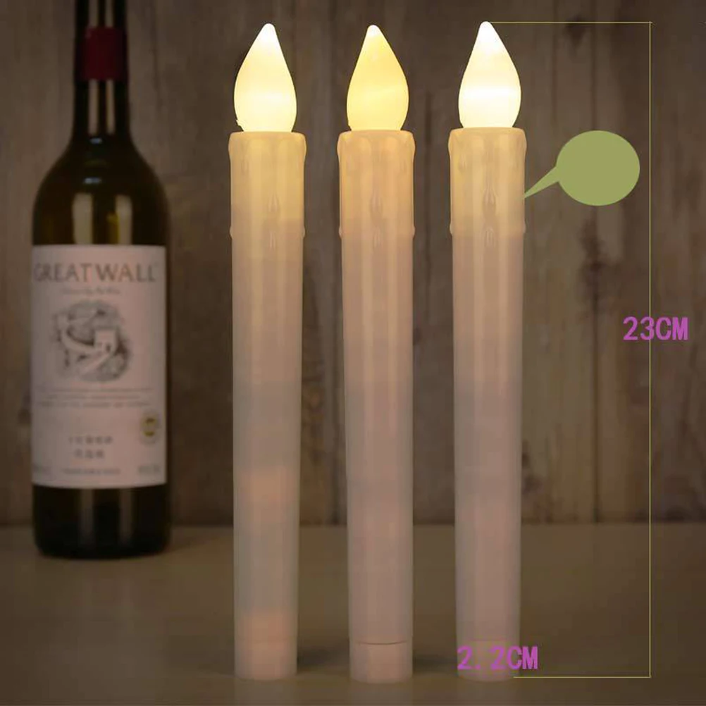 Luz electrónica Led con Control remoto, Material Abs sin llama, varilla larga alimentada para decoración del hogar, 5 uds.