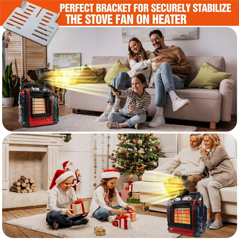 

Вентилятор печи с тепловым приводом HFIL, совместимый с нагревателем Mr. Heater Buddy MH9BX, MH12HB, MH18B, кронштейн для крепления вентилятора печи