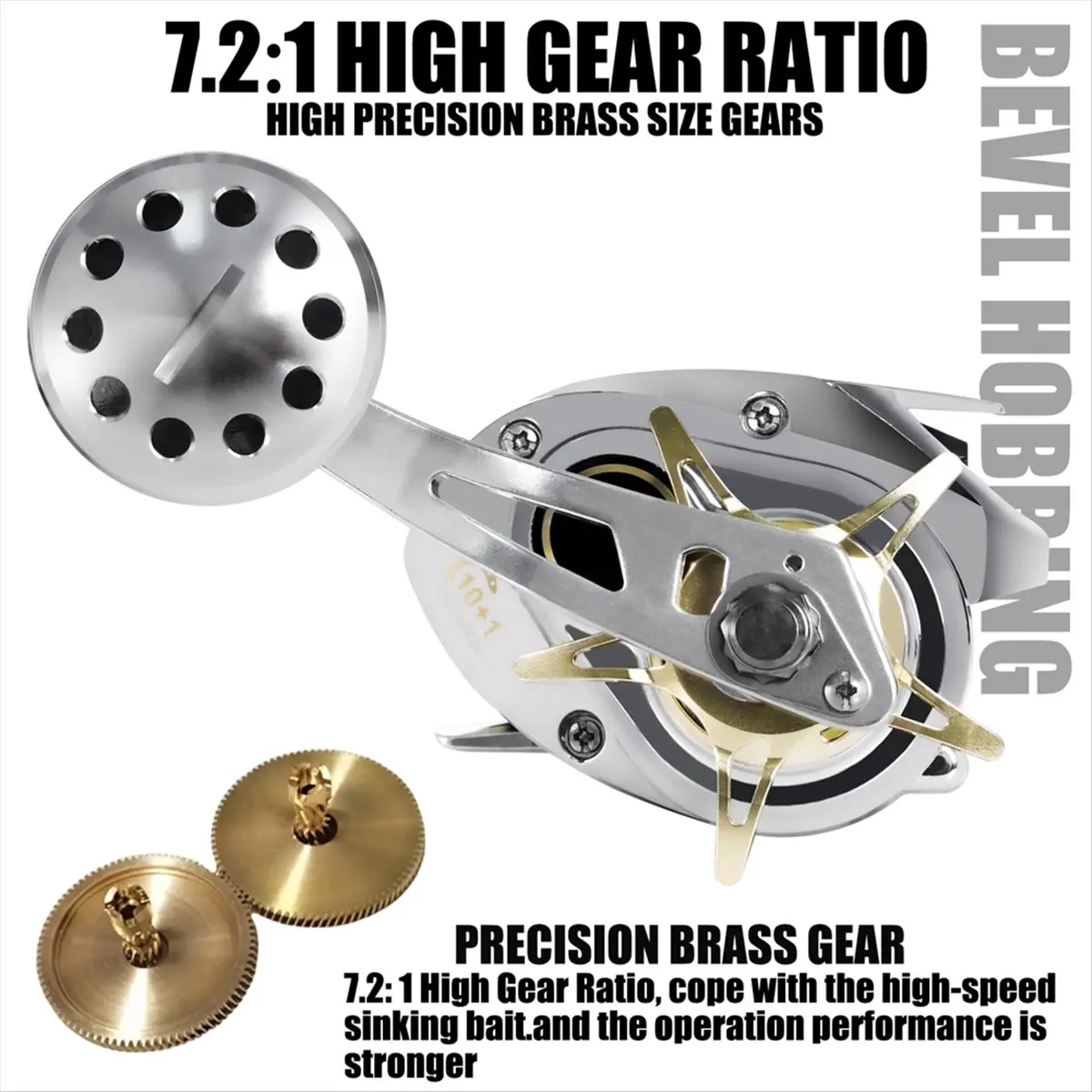 didyou All Metal Body Drop Casting Reel Large Deep Seas Fishing Reel Salt Water Waterproof Right Hand