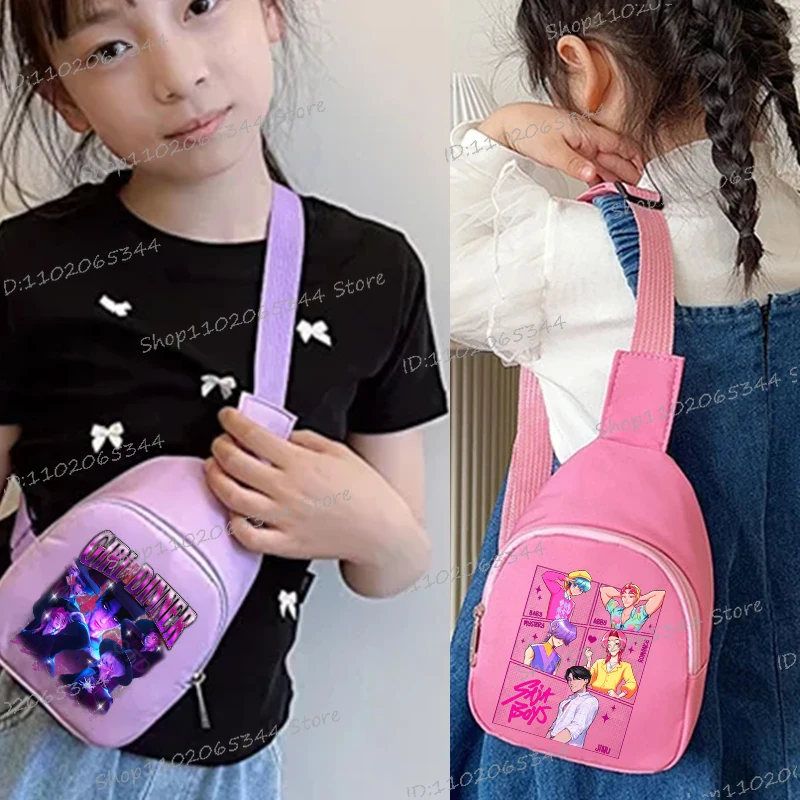

Children's Shoulder Bag Anime Cartoon Men Women Chest Bags Cartoon Anime Movie Saja Boys Crossbody Bag Chest Belt Waist Bag