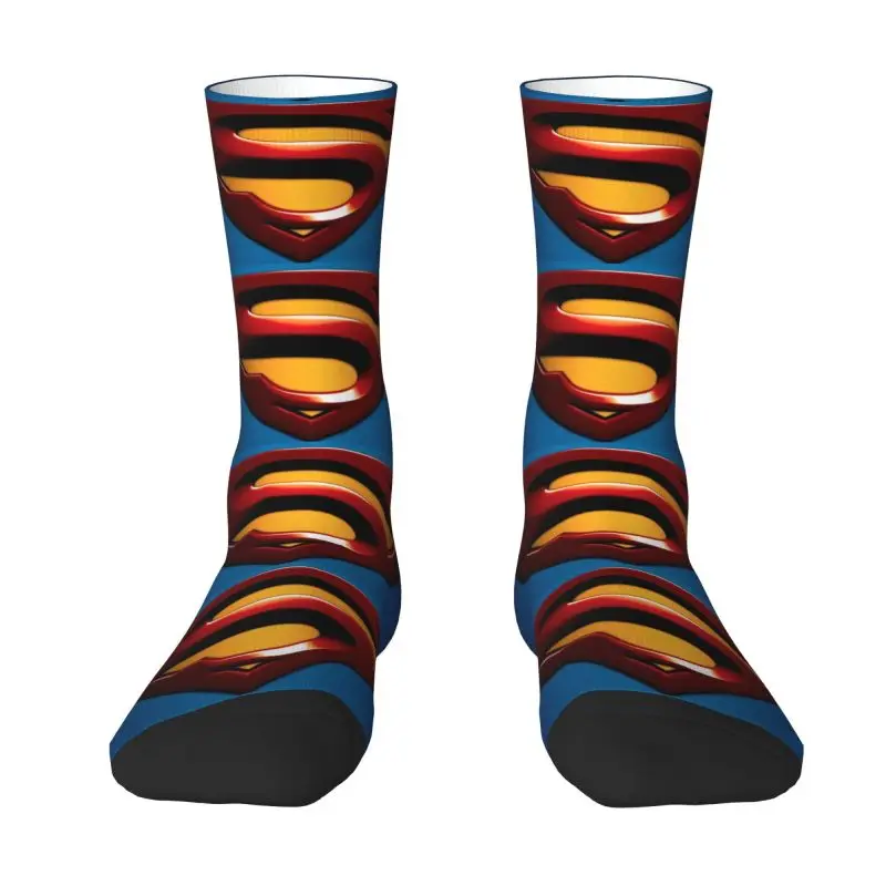 Supermans Men Women Crew Socks Unisex Novelty 3D Printed Dress Socks