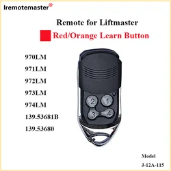 For Liftmaster 971LM 972LM 973LM 974LM Garage Door Remote Control Transmitter Garage Door Opener 390MHz Red Learn Button