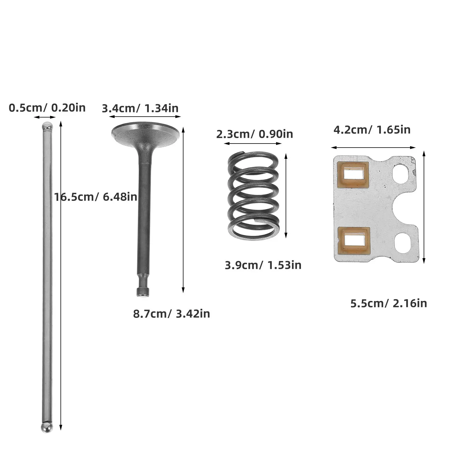 1Set Valve Push Rod Heavy Duty Engine Replacement Parts for Generator 188f190 Guide Plate Rocker Arm Pivot Repair Kit Industrial
