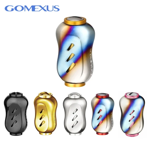 Perilla de carrete giratorio Gomexus de titanio de 22mm para Shimano Vanford Stradic Curado Antares Daiwa Fuego LT, perilla de afinación T22