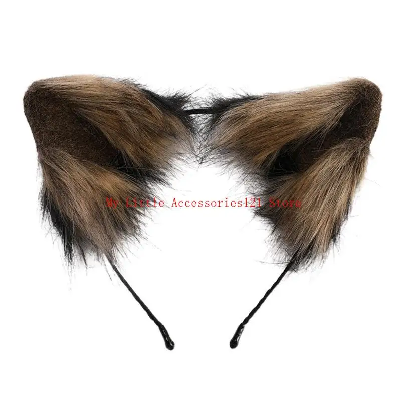 Animale da donna per orecchie gatto ornamenti per capelli accessori peluche per capelli halloween hoops hoops anime