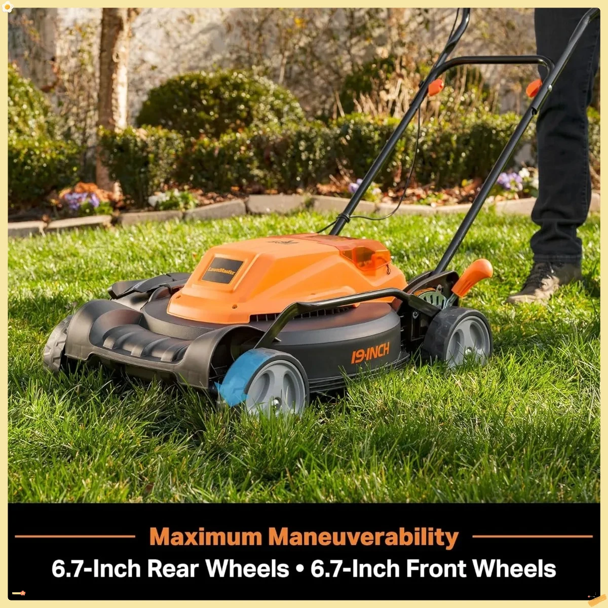 Cortacésped inalámbrico de 48 V y 19", paquete de recortador de hilo inalámbrico de 24 V y 12 pulgadas con baterías y cargadores incluidos