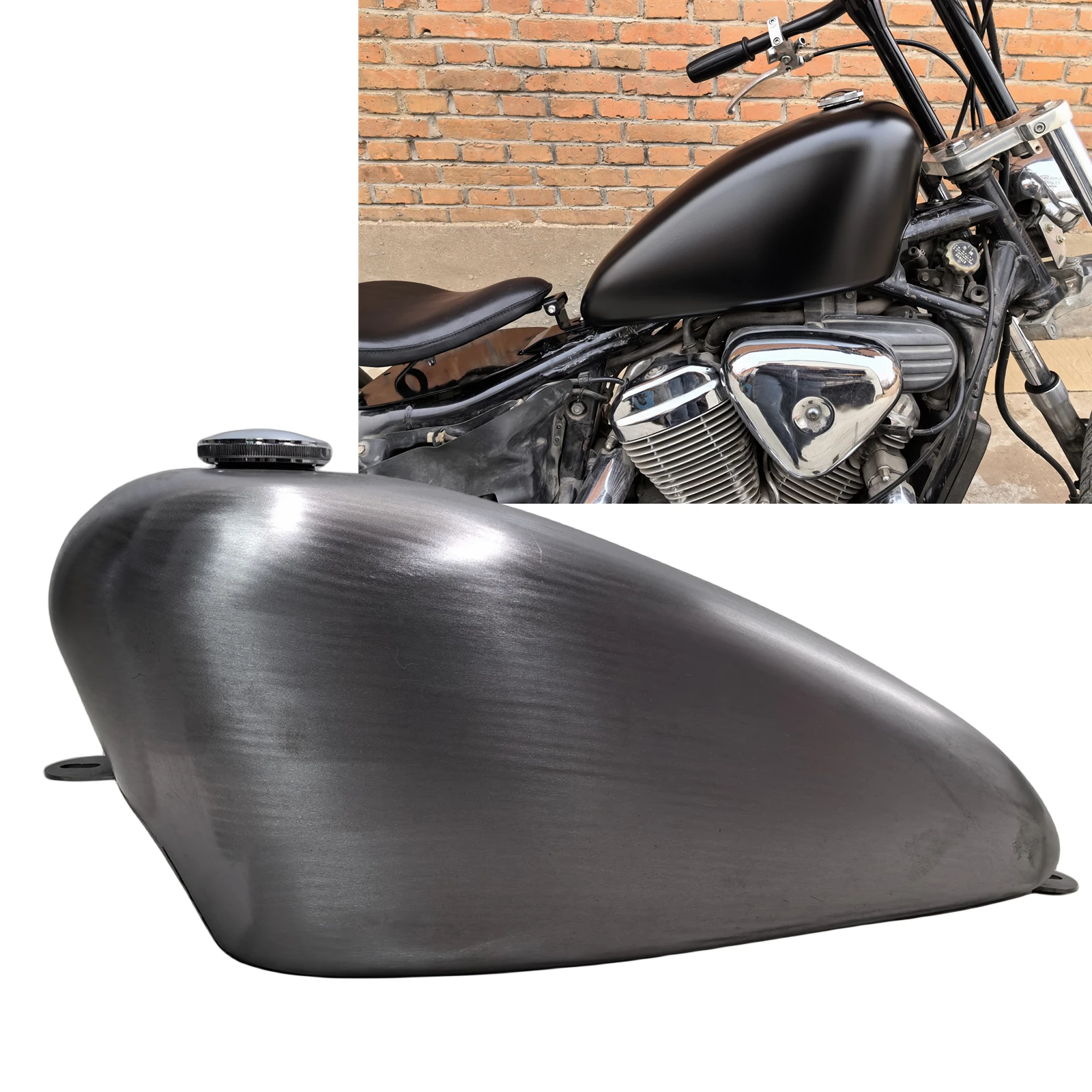 Motorcycle 9 L Petrol Gas Tank 8 CM Middle Waist Can For HONDA Steed VLX400 600 view 2