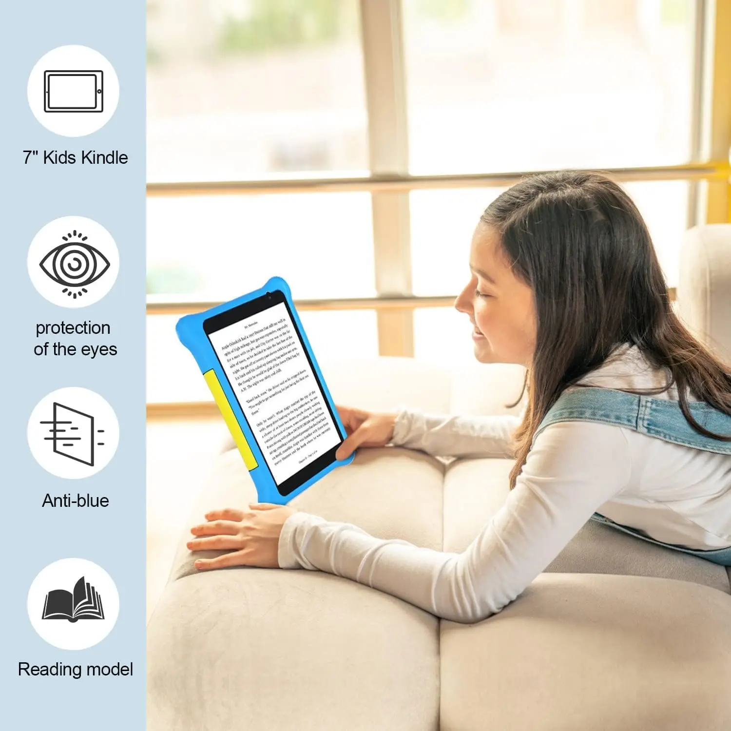 Tableta para niños, tableta de 7 pulgadas para niños, Android 13, 5GB de RAM, 32GB de ROM, 128GB, extensible, cuatro núcleos, Wi-Fi, Bluetooth tipo C