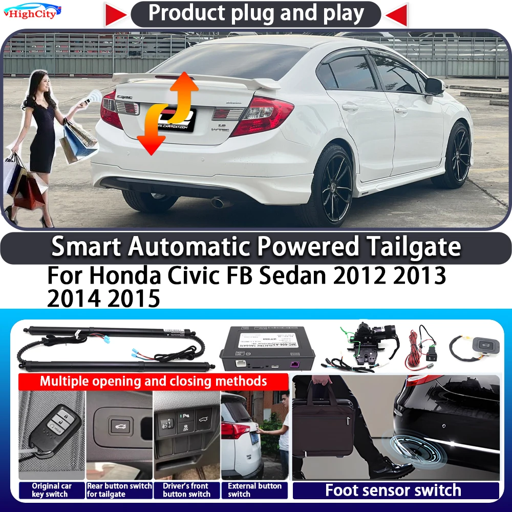 

For Honda Civic FB Sedan 2012 2013 2014 2015 Smart Automatic Powered Tailgate Key Control Trunk Lift Close Kit Power Tailgate