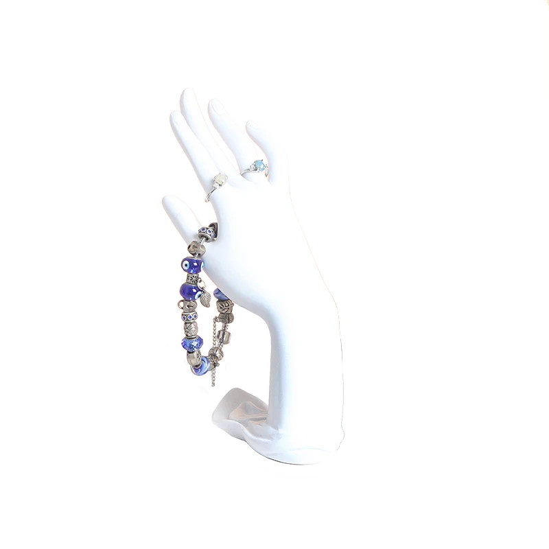 الراتنج مجوهرات عرض موقف لوتس اليد إصبع شكل قفاز حلقة سوار قلادة حامل الرف #3