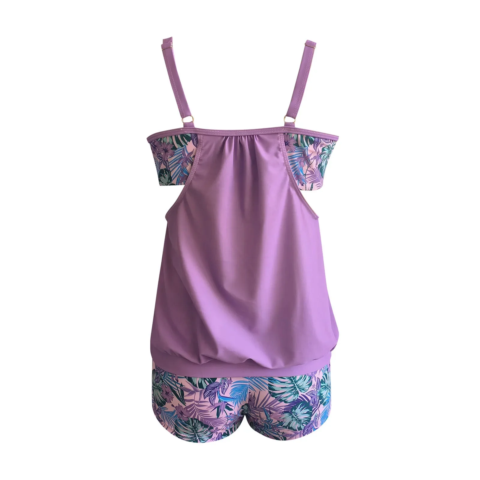 Maillots de bain pour filles Maillots de bain pour femmes Tankini 2 pièces Maillot de bain normal Dos nu 2 pièces Impression réglable Наhelyры бикини