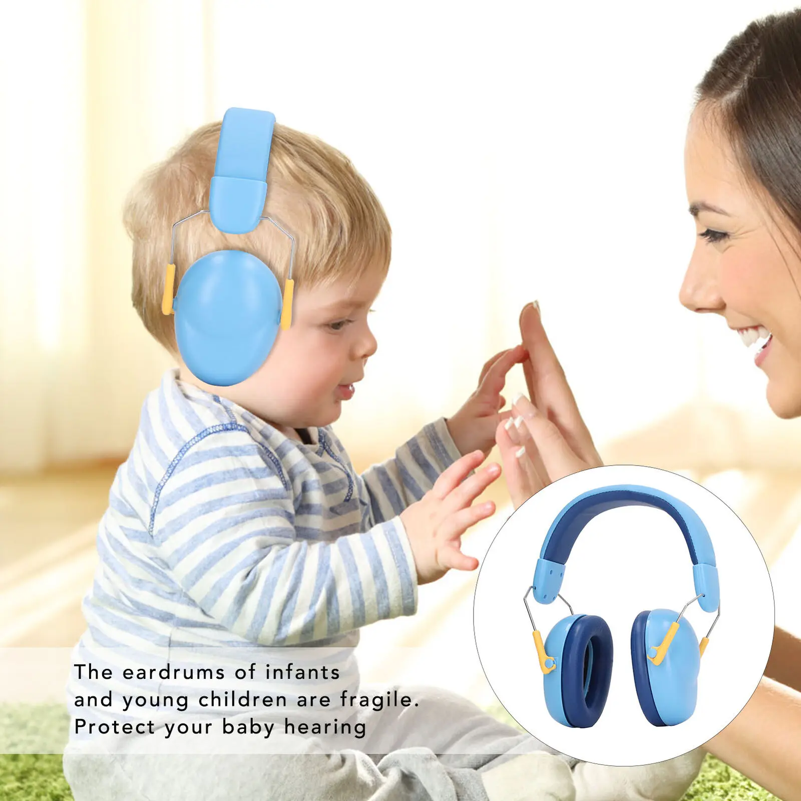 Auriculares con cancelación de ruido para niños, protectores auditivos con protección auditiva de 26dB para edades de 6 meses a 14 años