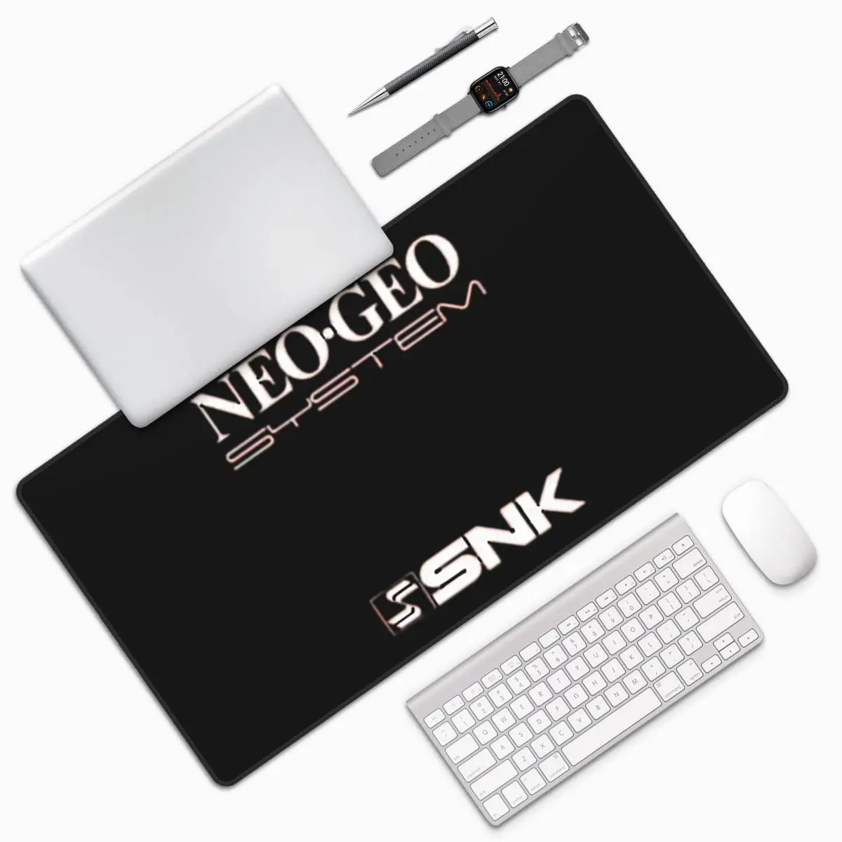 

Neo Geo Logo Neogeo Arcade Large Mouse Pad Computer Keyboard Mouse Mat Gamer PC Laptop Desk Mat Office Accessories Table Mats