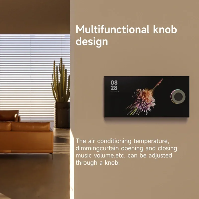 

2025Factory Direct Supply 8-inch Knob Smart Home Central Control Panel, Can Be Used As An Indoor Intercom For Building Communica