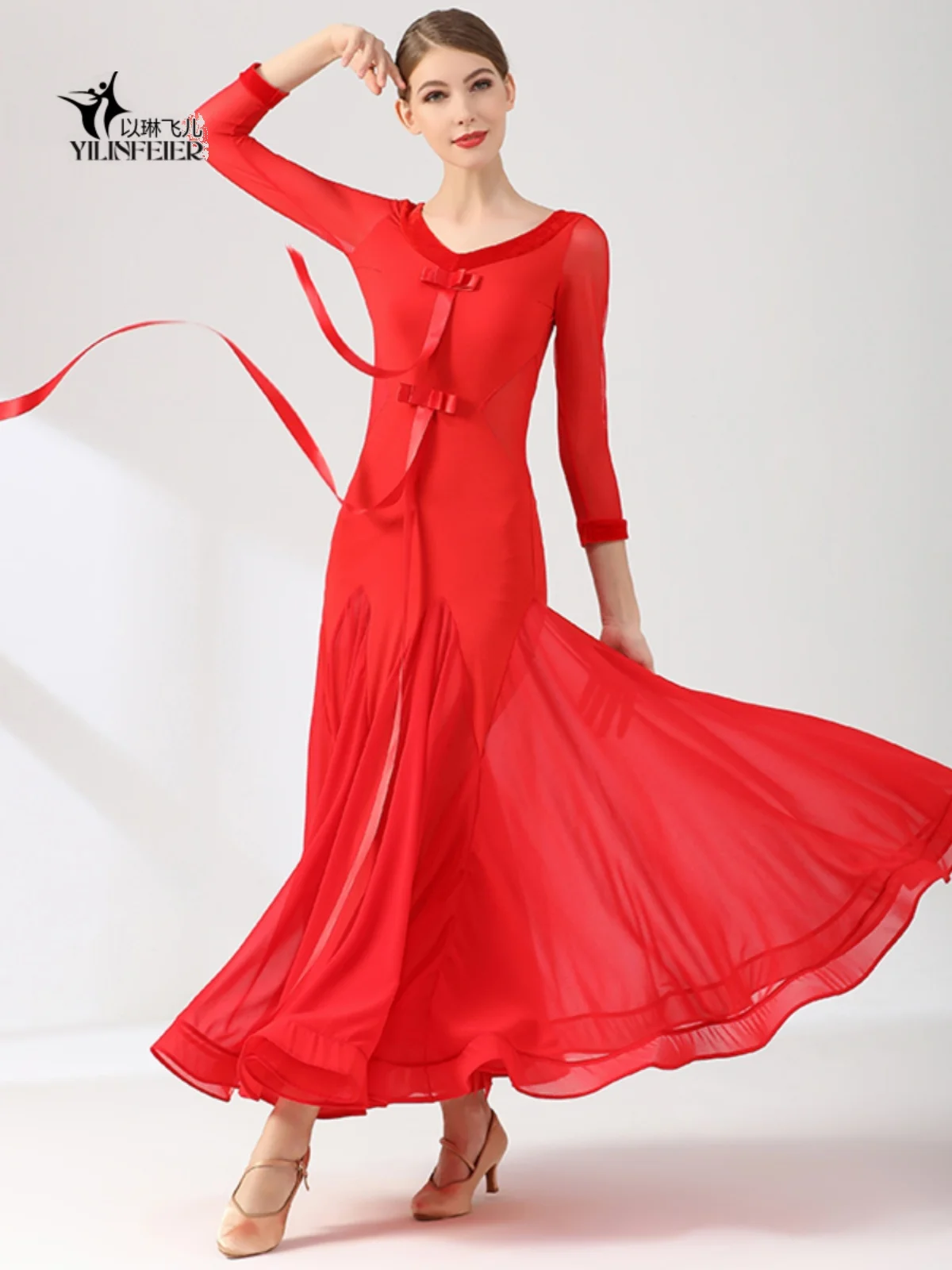 2025 Vrouw Nieuwe Moderne Dans Jurk Nationale Standaard Dans Ballroom Dans Wals Jurk 2105