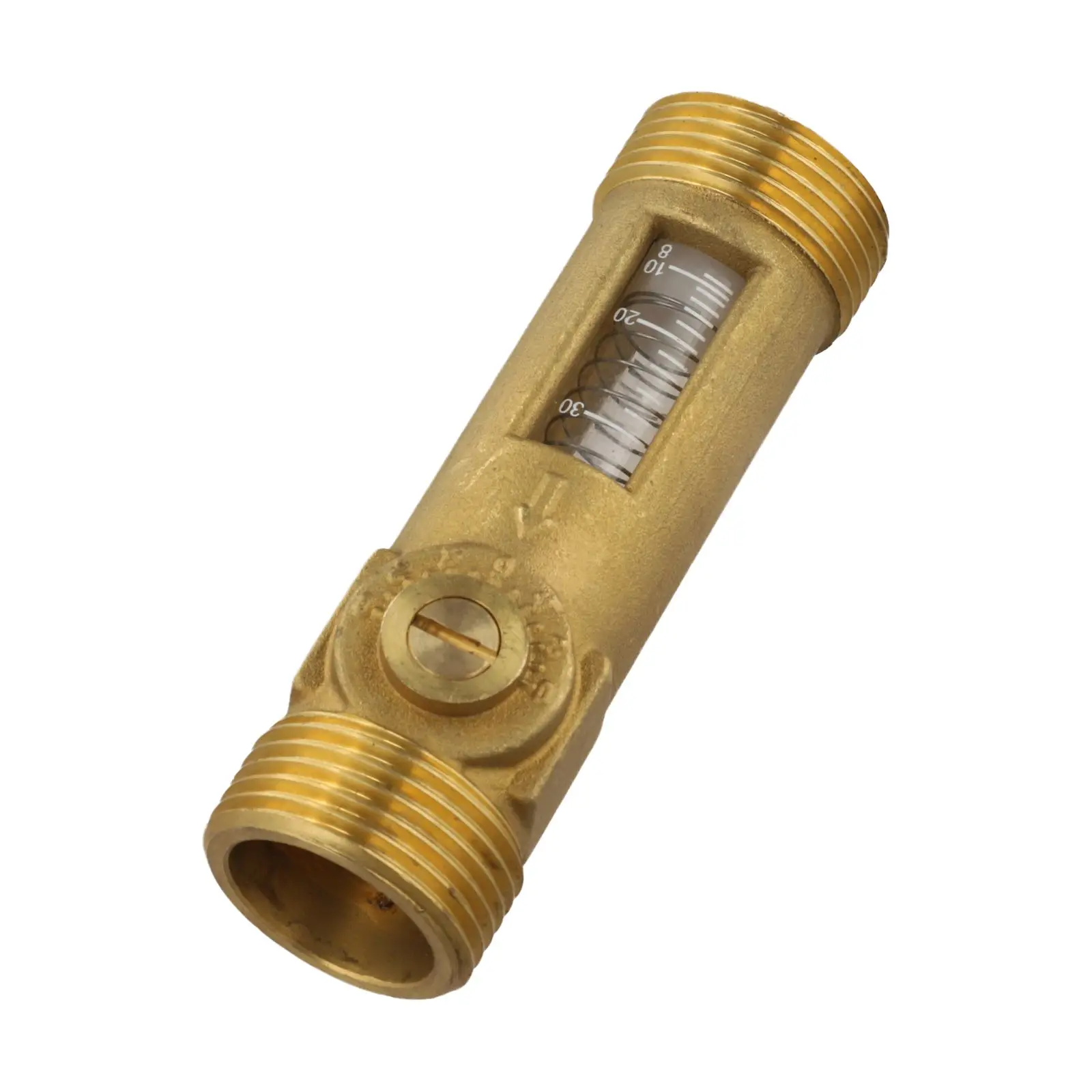 DN25 Visual Flow Control Valve with Adjustable Scale for Heating and Cooling Systems Featuring Robust Brass Build