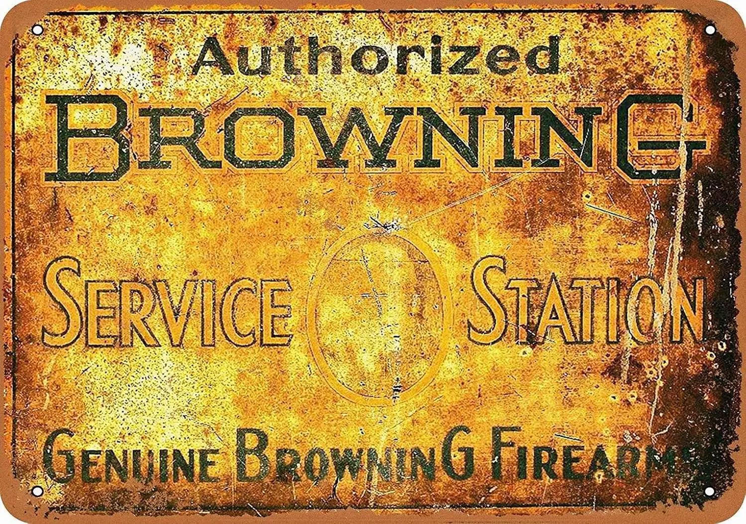 12 x 8 Metal Sign - Authorized Browning Service Station - Vintage Decorative Tin Sign