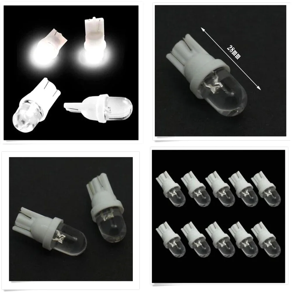 10Pcs Car Headlight 5W T10 194 168 158 W5W 501 DC 12V LED Side Signal Lights Lamp Wedge Bulbs Universal Car Lights Accessories