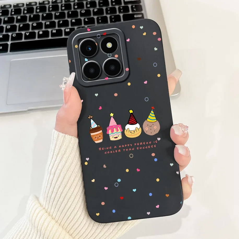 For Honor X6a Case WDY-LX1 WDY-LX2 Shockproof Cover Cute Panda Avocado Matte Soft Funda For HonorX6a X 6A Protective Cover Shell