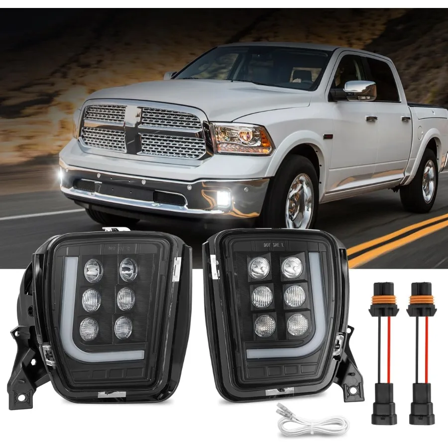 

Светодиодные противотуманные фары с ДХО для Dodge RAM 1500 20132018 Установка переднего бампера Высокая яркость и энергосберегающее освещение Sol