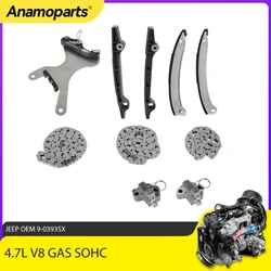 Timing Chain Kit fit 4.7 L V8 GAS SOHC Naturally Aspirated for Dodge Jeep Durango Dakota Ram 1500 Grand Cherokee 4.7L 1999-2008