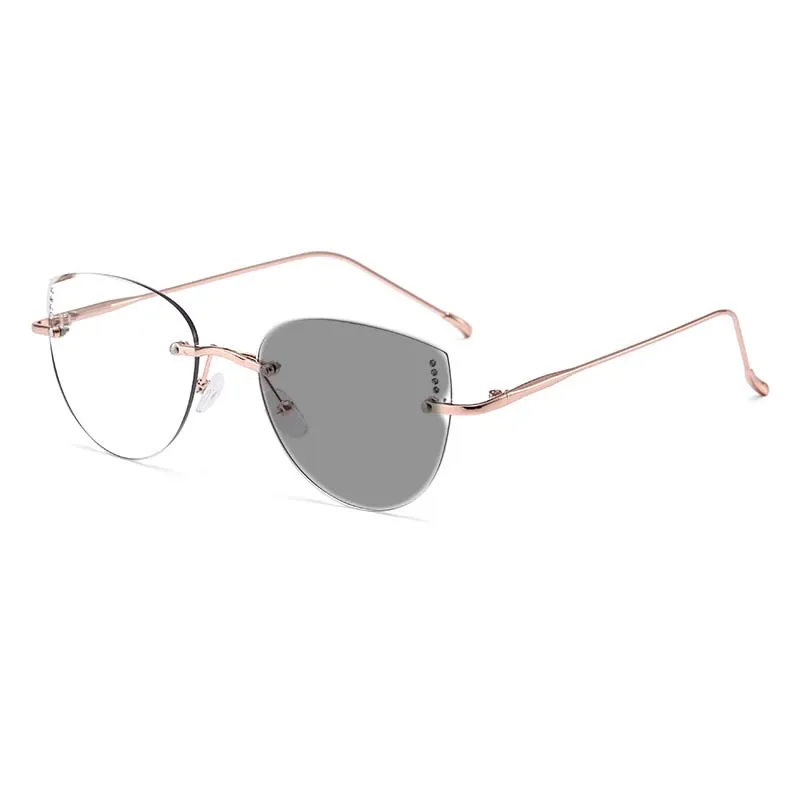 Ladies New Trend Photochromic Myopia Glasses Men Women Fashion UV Protection Eyeglasses Unisex oval frame Near Sight Eyewear