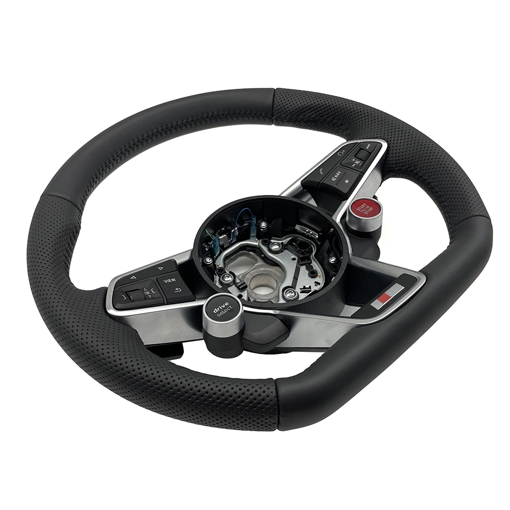 R8 button sport steering wheel For Audi A3 8Y leather perforated multifunction steering wheel