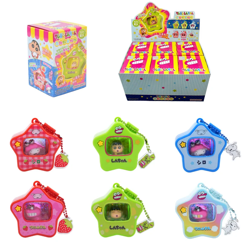 

Genuine Crayon Shinchan Lighting Blind Box Pendant Cute Cartoon Character Keychain Backpack Pendant Desktop Model Figure ToyGift