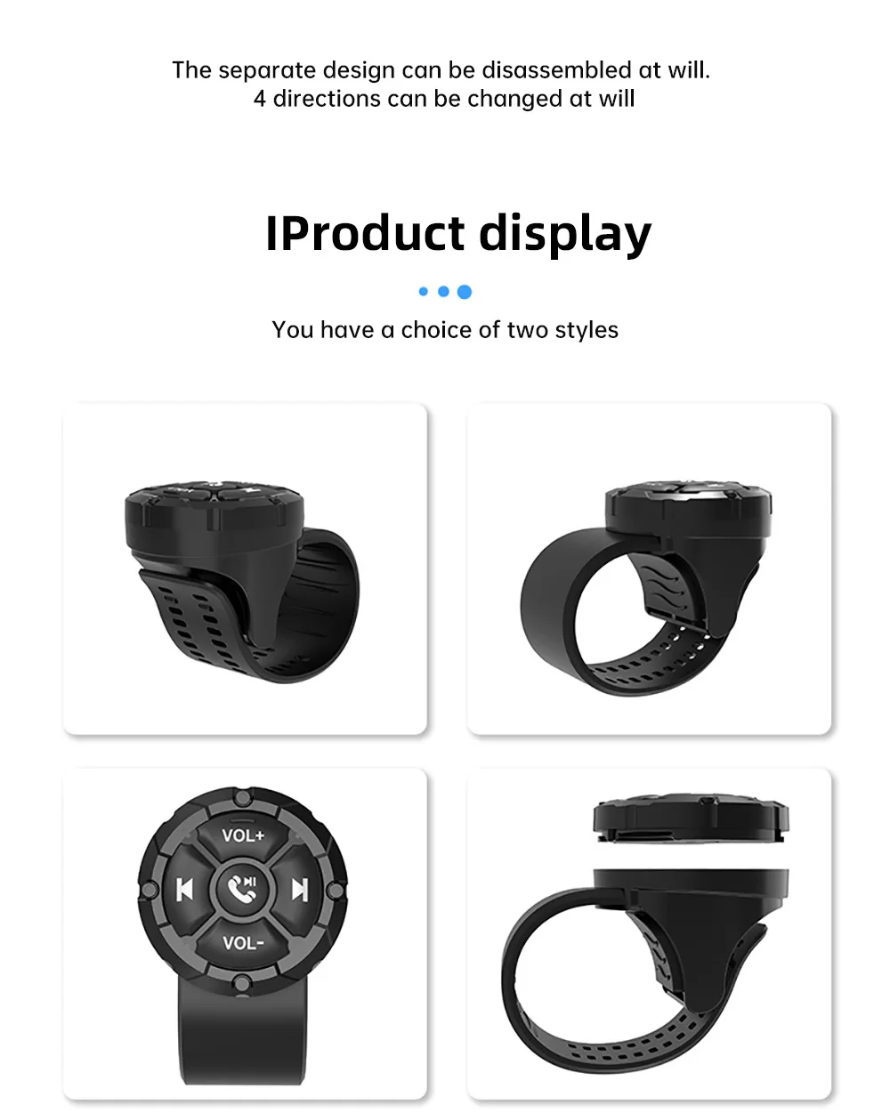 Car Steering Wheel Key Volume Remote Control Wireless Bluetooth-compatible 5 Key Wireless Remote Controller Button for Car