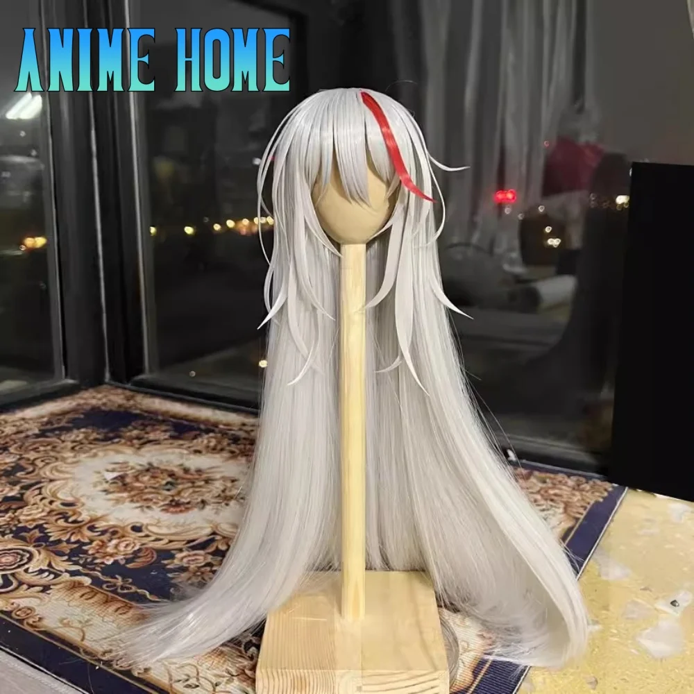 

Hot Game Azur Lane Agir Role Cos Handmade Long Gray Red Styling Hair 1/3 1/4 BJD Hair Wig Cosplay KN Gift