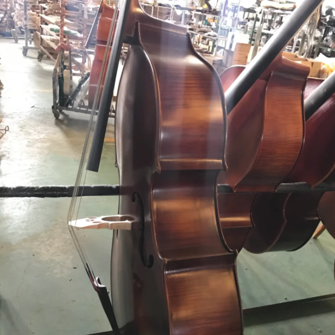 Handmade 5-string lion head double bass with professional control and all accessories, special shape, high-end bass, all made of