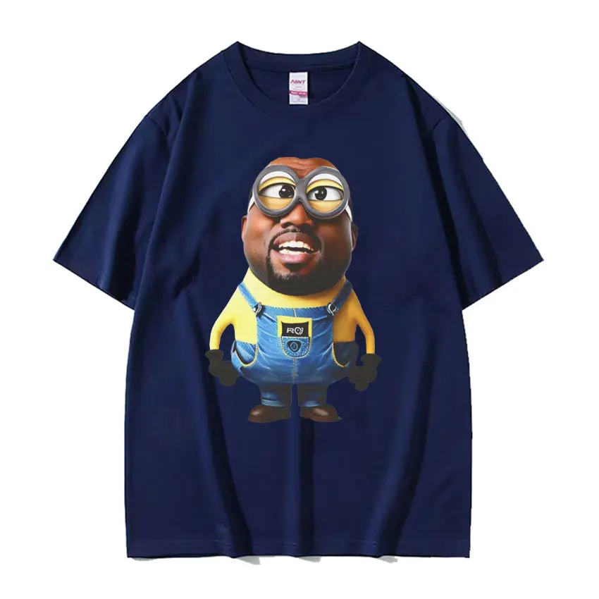 Rapper Kanye West Minye Funny Meme T Shirts for Men Women Harajuku Hip Hop Oversized 100% Cotton Short Sleeve T-shirt Streetwear