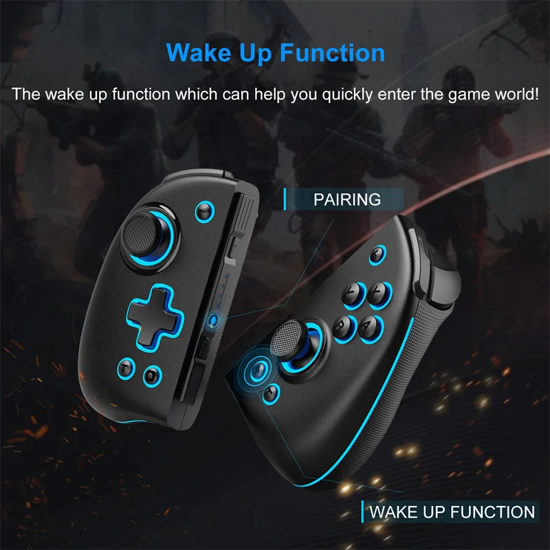 Imagem -03 - Joypad Controlador Gamepad Mecânico Eixos Auto Fire Wake up sem Fio Bluetooth Controlador de Jogo para Nintendo Switch Linyuvo-ks47